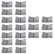 20Pcs 24mmx11mmx10mm Console Mixer Slider Fader Knobs Replacement for Potentiometer Gray Knob Black 