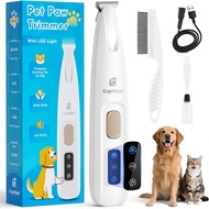 Dog Paw Trimmer with LED Light Electric Pet Paw Shaver for Dogs and Cats Grooming