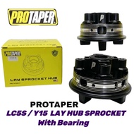 LC 5S / Y15 LAY HUB SPROCKET PROTAPER BLACK CHROME WITH BEARING SPOCKET HUP LC135 5SPEED Y150 Y15ZR SPORT RIM