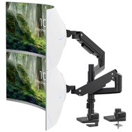 PUTORSEN 17-49 inch Premium Aluminum Heavy Duty Dual Monitor Arm for Ultrawide Screens up to 44lbs,