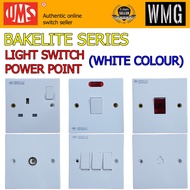 ( 1PC ) Ums Bakelite Series Power Point Light Switch Cantik Good Quality Double Pole 1Gang1Way 2Gang