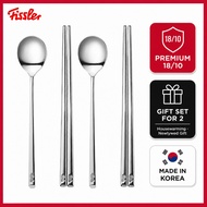 [Fissler] Modern Cutlery Spoon & Chopsticks Set for 2 | Stainless Steel | Housewarming & Newlywed Gi