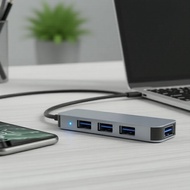 4K HDMI 3.0 2.0 VGA to Type-C PD Dock Hub 1-to-4 for Computers