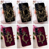 ITEL C671L Cover ITEL City 100 Case Silicone Luxury Crown A-Z Letters 2D Flat Pattern Soft Phone Cas