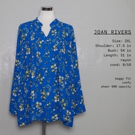 [2XL] JOAN RIVERS pus size baggy floral blouse
