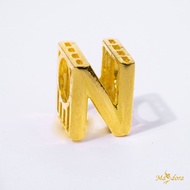 MASDORA 916 Gold Beads Bead Emas Alphabet 3D - Alphabet N (EMAS 916/22K)