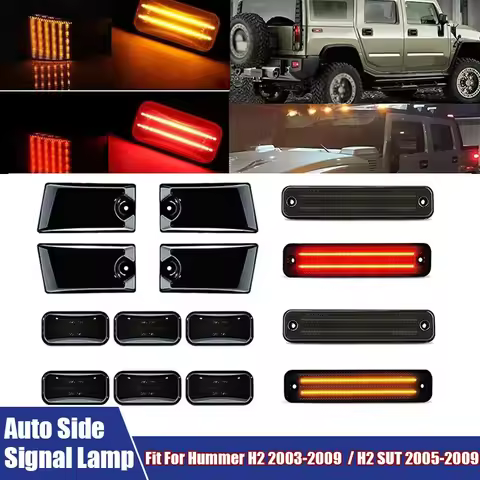 14Pcs/Set LED Car Lights LED Double Row Roof Side Light LED Fender Turn Signal Lamp Fit for Hummer H
