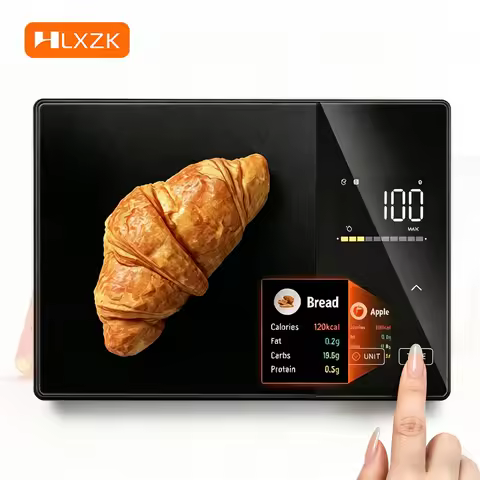 Smart Kitchen Scale Connects to Mobile App for Food Calorie Calculation Fitness Weight Loss Body Man
