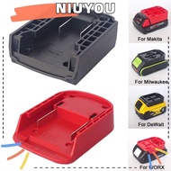 NIUYOU DIY Adapter, ABS Durable Battery Connector, Practical Portable Holder Base for Makita/DeWalt/WORX/Milwaukee 18V Lithium Battery