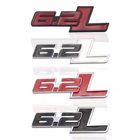 3D Metal Car Styling Stickers Emblem Trunk Badge Decal For C7 Camaro 2011-2015 6.2 L F150 6.2L Auto 