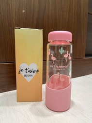 夏日紅鶴玻璃水壺🦩Flamingo Water Bottle 全新未使用過