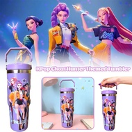 30oz Kpop Demon Hunters Tumbler 304 Stainless Steel Vacuum Insulated With Straw And Handle Q8f4
