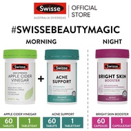 Swisse Beauty Magic Supplement Value Combo (Apple Cider Vinegar, Acne Support & Bright Skin Booster)