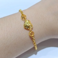 375 T160. Chain Necklace Heart Shape Gold