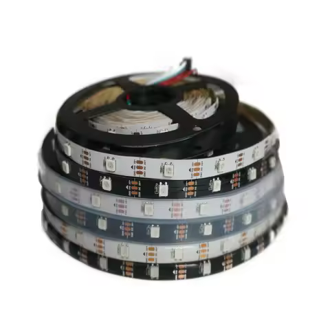 1m 5m DC5V WS2812B WS2812 Led Pixel Strip Individually Addressable Smart RGB Led Strip Light Tape Bl