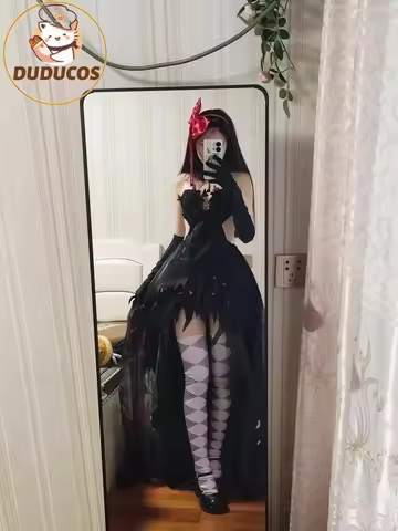 Akemi Homura Cosplay Costume Anime【S-2XL】DUDU-R Women Black Purple Long Dress Akemi Cosplay Plus Siz