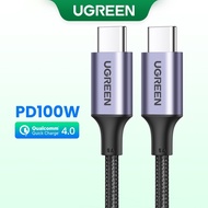 ♀ↂ✢ Ugreen สายชาร์จเร็ว PD100W 20V 5A ไนลอนถัก USB C เป็นสาย USB