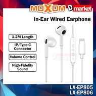Moxom LX-EP805 Wired Earphone In-Ear Type-C Volume Control 1.2m Length Moxom LX-EP806 Moxom Headphon