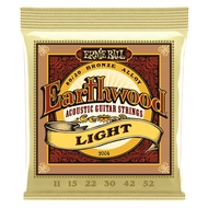 Ernie Ball 2004 Earthwood Acoustic Guitar String Set Light 8020 Bronze Alloy 11-52 Front