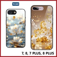 Glass Case for iPhone 7/8/7 PLUS/8 PLUS Fortune, luck, peace, shiny, high quality, shatterproof