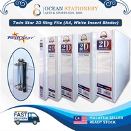 Twin Star 2D Ring File (A4, White Insert Binder)