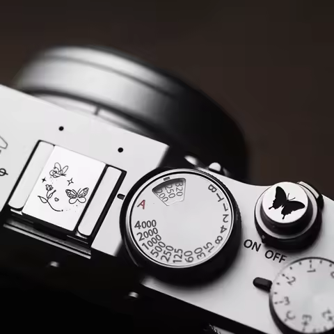 Butterfly Camera Decorations Camera Soft Release Button Hot Shoe Cover Protector Cap For Canon Sony 