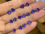 🌹新貨極濃郁色坦桑石歡迎挑石    👑天然心形6mm坦桑石濃郁色精品裸石      👑Natural Tanzanite Heart 6mm High Quality Gemstone