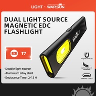WARSUN T7 PRO EDCLED COB WARSUN T7 PRO EDC Lampu Suluh LED Mini COB Lampu Kerja Boleh Cas Semula Obo