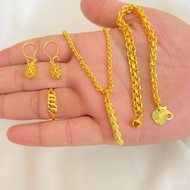 - Titanium Drop Earrings Jewelry Set Full Set Anti-Fade