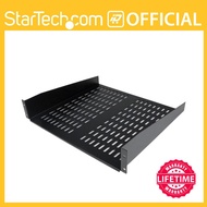 StarTech 2U 16in Universal Vented Rack Mount Cantilever Shelf - Fixed Server Rack Cabinet Shelf - 50