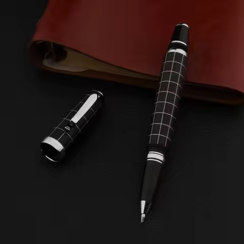 Luxury High Quality 005 Frosted BLACK Rollerball Pen Signature INK PEN Spinning BALL POINT PEN Stati