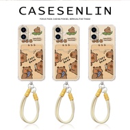 Cartoon small crocodile Minase Card Holder Soft Case IPhone 11 13 XR XS X 12 14 15 16 PRO MAX 7 8 7+