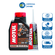 Combo Motul Scooter Le 5W40 800ml Motul Gear Oil 120ml (nhớt máy tổng hợp và nhớ hộp số xe tay ga)
