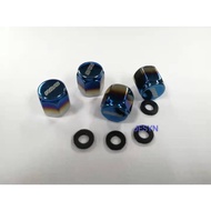 TITANIUM RAYS TYRES VALVE CAP - 4 PCS/SET