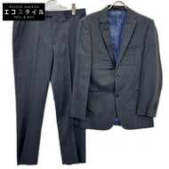 Burberry Black Label 炭灰色 D1H31-608-07 條紋羊毛西裝 38/38 [二手]