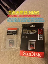 全新 SanDisk 128GB Extreme PRO CFexpress Card (高速讀寫:R-1700 MB/s W-1200 MB/s) 未開封