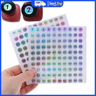 Waterproof Number 1-200 Laser Labels Stickers Nail Polish Lipstick Number Tags