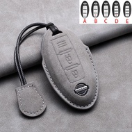 Remote Key Leather Case Cover Keychain Accessories For Nissan Qashqai X-Trail T31 T32 Juke J10 J11 T