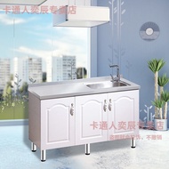 HY/💥Cartoon figures Stainless Steel Kitchen Cabinet Stainless Steel Stove Stove Table Cabinet Household Kitchen Simple C