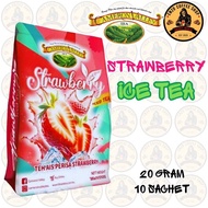 CAMERON VALLEY TEH AIS PERISA STRAWBERRY PACK 10s & TRIPLE SACHETS / STRAWBERRY ICE TEA INSTANT DRIN