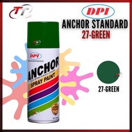 ANCHOR STANDARD Spray Can Tin Cat Paint 400ML 27 Green Hijau Sprey Ancer Standard Ori 100% Original
