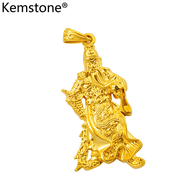 Kemstone 24K ทองลุ่มน้ำชุบกวนอูจี้สำหรับเครื่องประดับของขวัญ