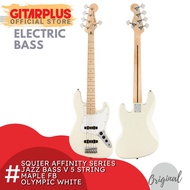 PROMO- SQUIER AFFINITY SERIES JAZZ BASS V 5-STRING MAPLE FB - OLYMPICWHITE - GERBANG SHOP