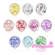 12 Inch Confetti Balloon Transparent Latex Balloon/ Filled with 12" Confetti