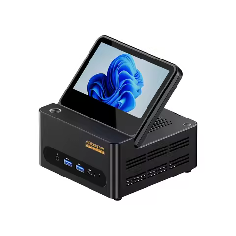AOOSTAR G-FLIP Mini PC 5-inch HD Screen AMD R7 8745HS/R7 PRO 8845HS DDR5 Dual DDR5 WiFi 6 BT5.2 Dual