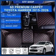VIP 6D CARPET TOYOTA HARRIER ( 2014 - PRESENT ) CARPET CAR MAT PREMIUM PU LEATHER CUSTOMIZED FIT KAR