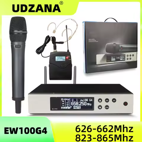 UDZANA EW135G4 EW100G4 Professional Wireless Microphone System with E835S Haneheld Bodypack Headset