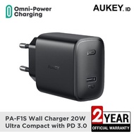 AUKEY WALL CHARGER IPHONE SAMSUNG 20W ULTRA COMPACT PD 3.0 ORIGINAL