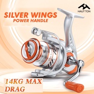 HAUT TON SW II Fishing Reel (Silver Wing), Power Handle, Gear Ratio 5.2 : 1, Size 1500 - 5000