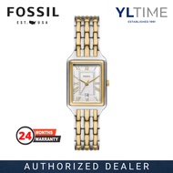 Fossil Lady ES5368 Raquel Three-Hand Date Silver Dial Two-Tone Stainless Steel Band Quartz Watch